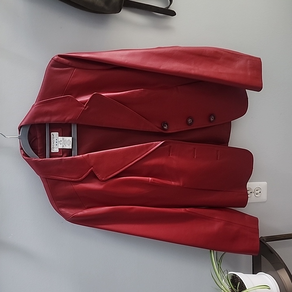 Covington Red Leather Jacket